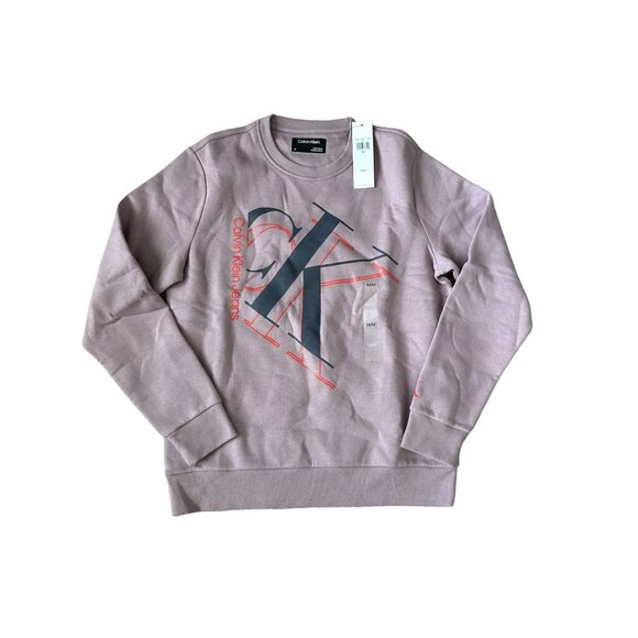 CALVIN KLEIN Mens Purple Long Sleeve Sweatshirt Sz M NEW - Picture 1 of 5